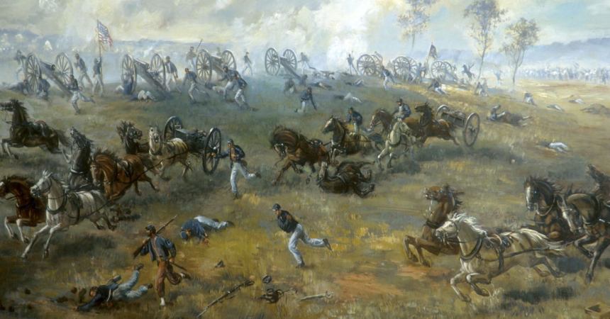 Their first battle: George A. Custer charges into Manassas
