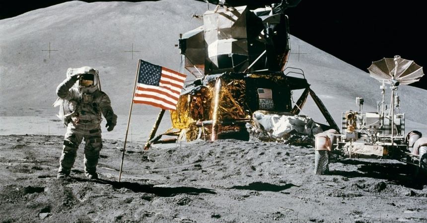 The Soviets were the first to put a flag on the moon — not the US