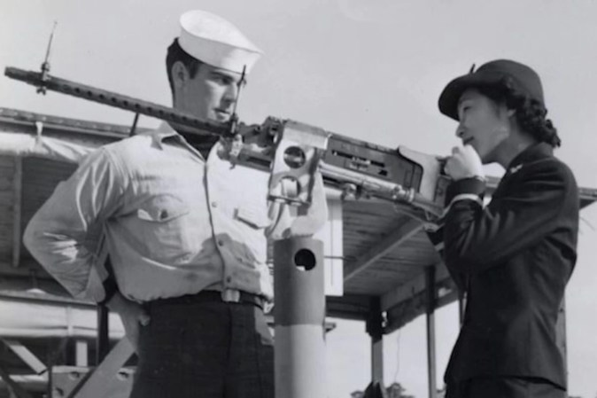 The first female Navy gunnery officer was an Asian woman who joined during WWII