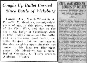 confederate soldier news clipping