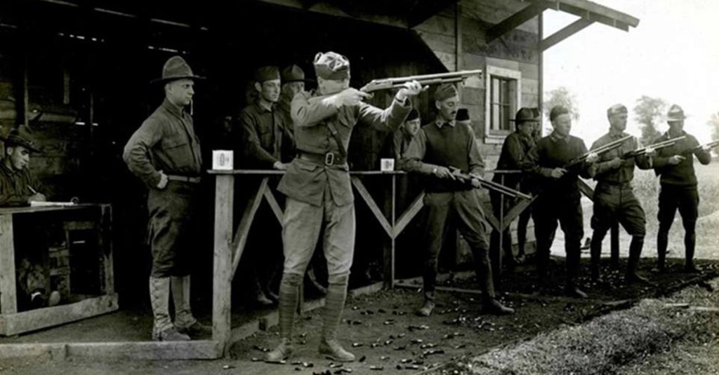 trench broom winchester shotgun army