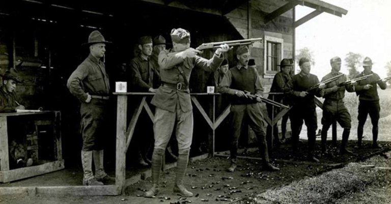 trench broom winchester shotgun army