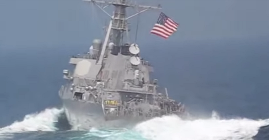 Watch this huge guided-missile destroyer turn on a dime