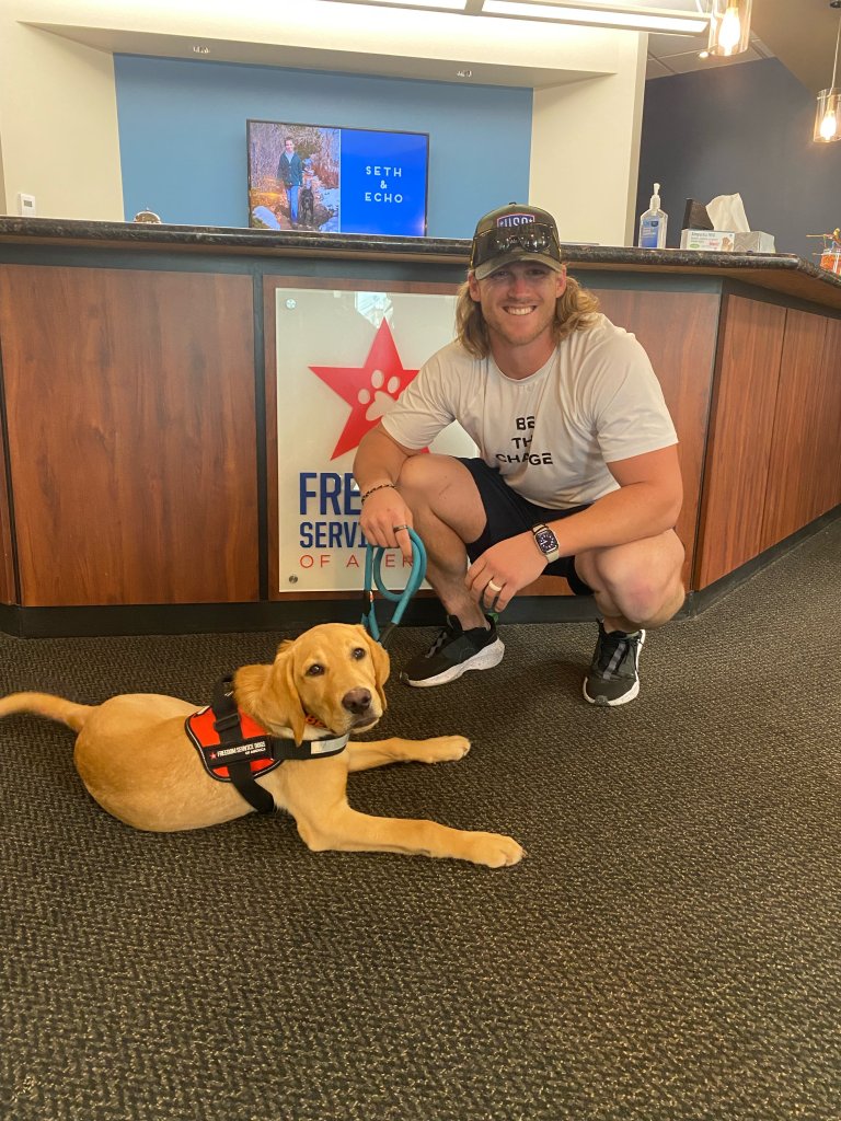 andrew beck with dog