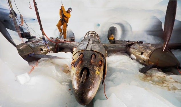 wwii plane in ice