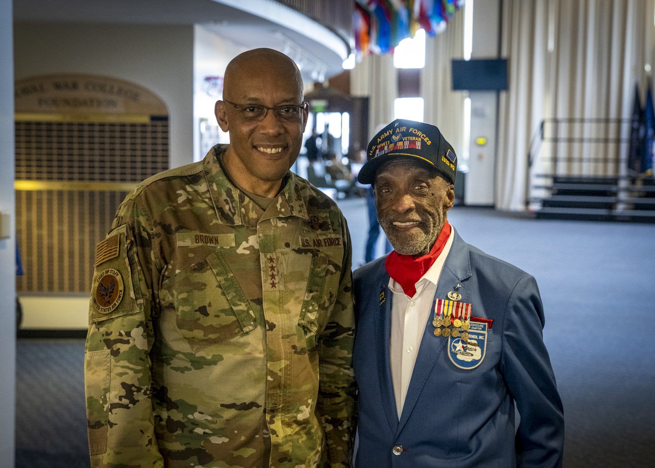 general brown with tuskegee airman