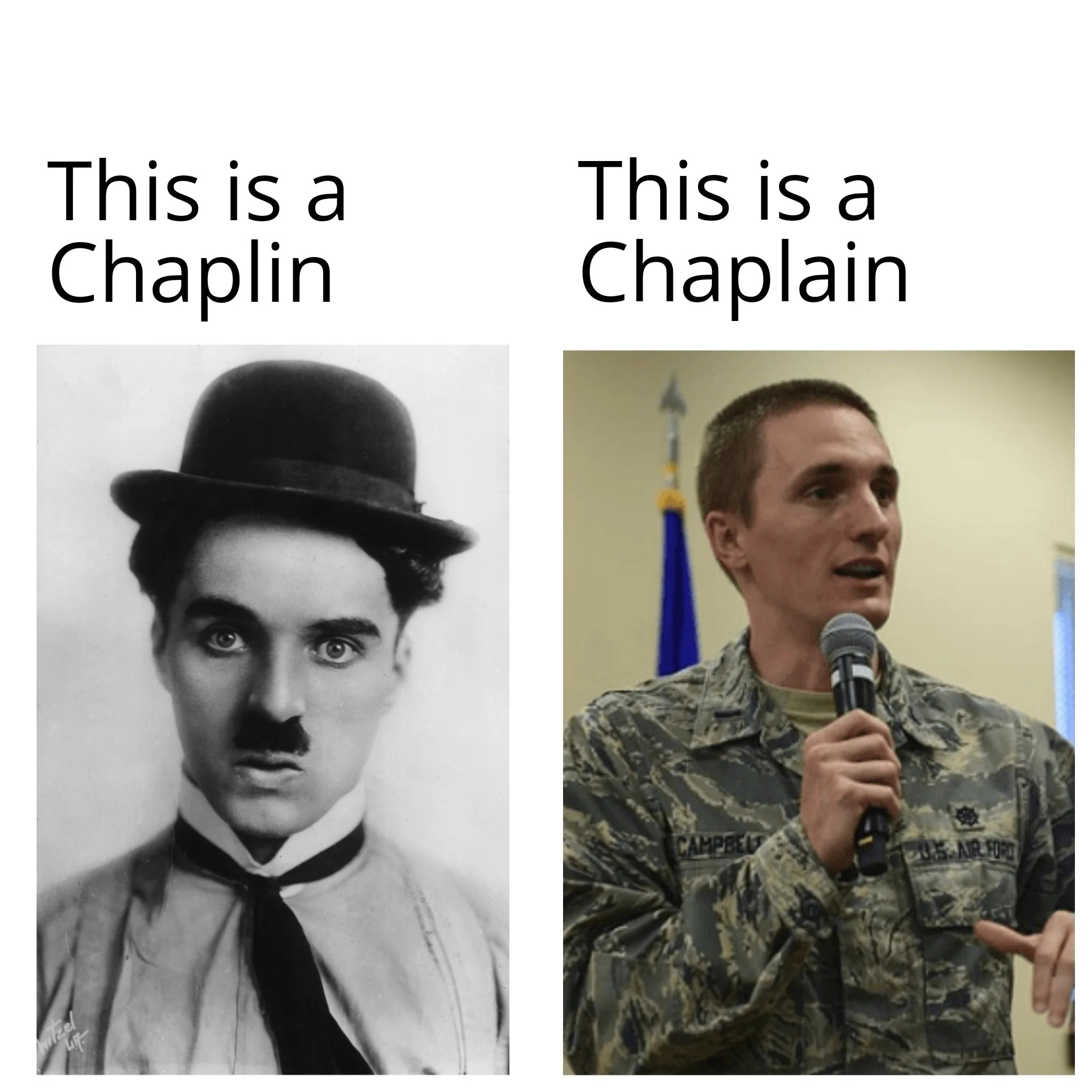 chaplin vs chaplain
