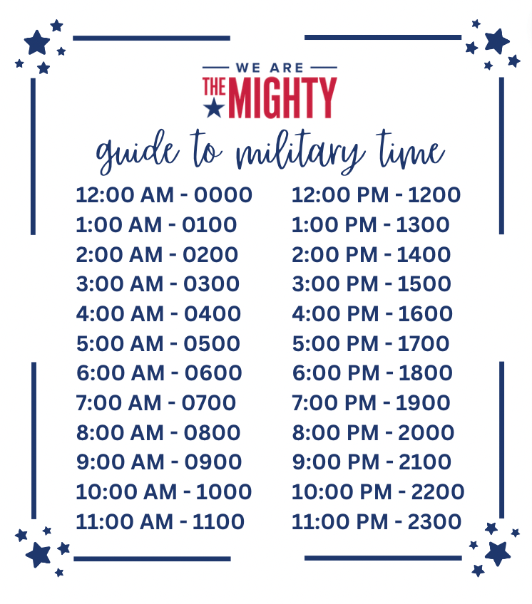 military time chart