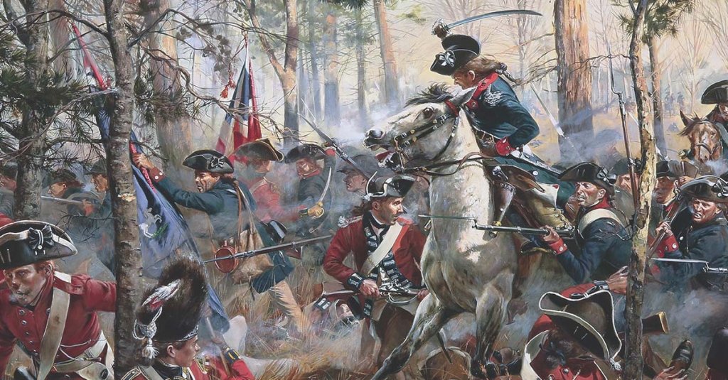 A painting of the battle of cowpens a decisive reversal in the British southern strategy.