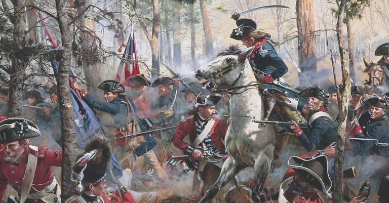 A painting of the battle of cowpens a decisive reversal in the British southern strategy.