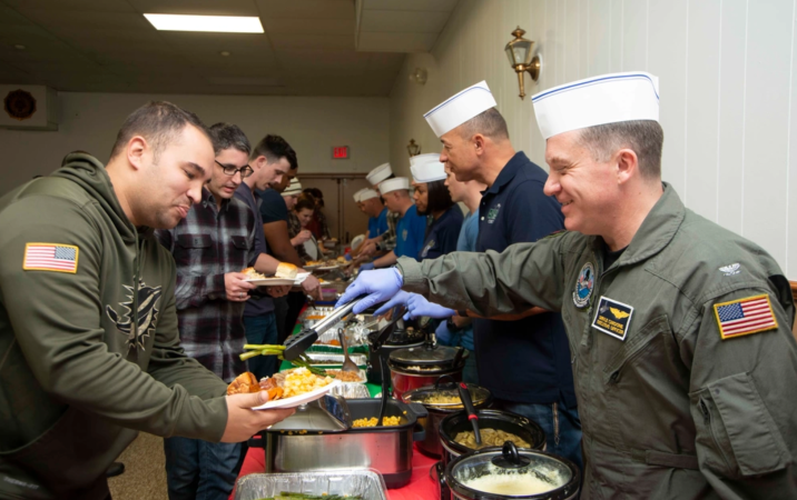 Military traditions for deployed troops celebrating Thanksgiving