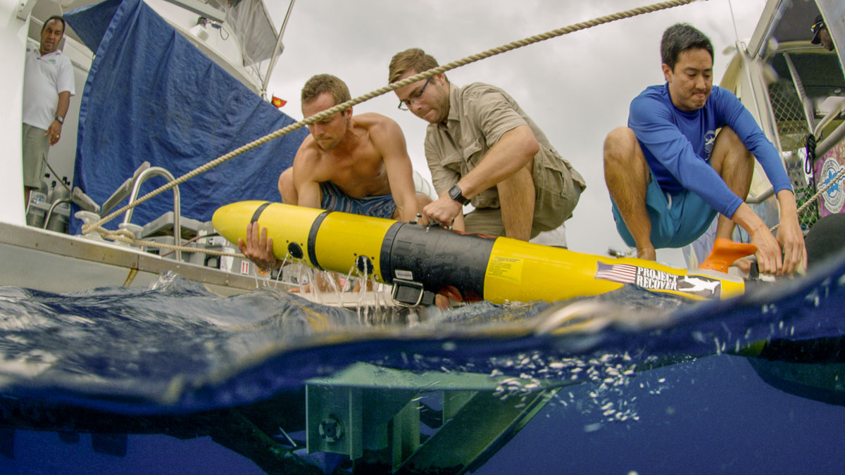 Retriving a UAV — Project Recover is a collaborative effort to enlist 21st-century science and technology in a quest to find and repatriate World War II MIAs to bring recognition to the service member, closure for their families, and to help a grateful Nation keep its sacred promise to bring our MIAs home. As a result of Project Recover’s missions, there are 84 MIAs awaiting recovery at this time (January 2020). Since 1993, Project Recover (formerly The BentProp Project) has located 30+ downed World War II US aircraft associated with scores of MIA service members.