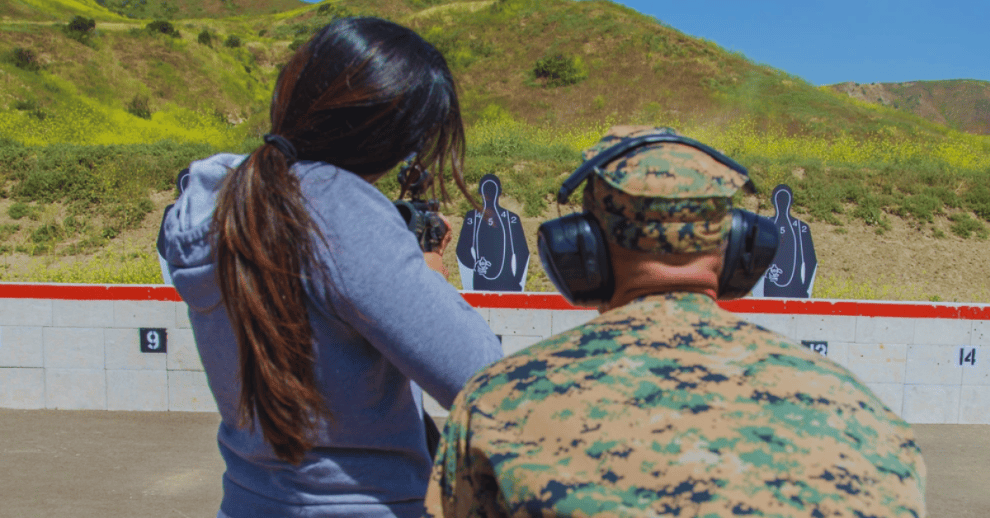 Military date night idea: Hit the gun range!