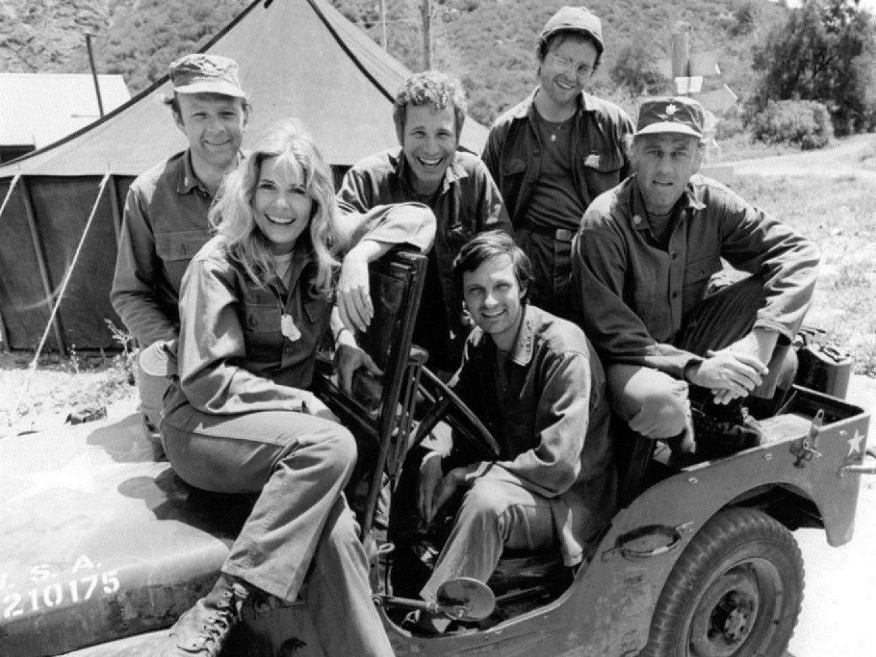 The cast of MASH in a publicity photo.