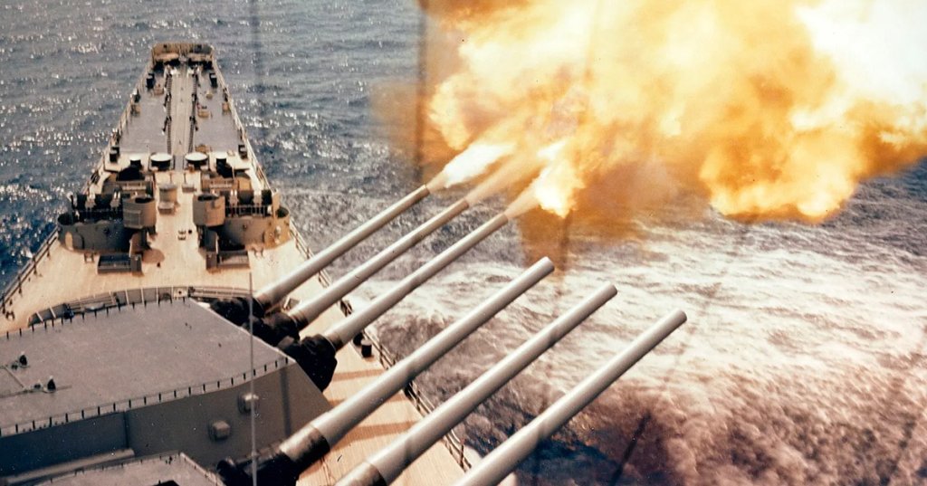 USS Wisconsin in korea