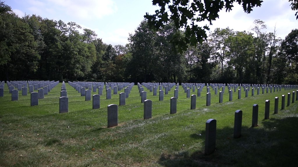 Indiantown Gap National Cemetery in Annville, Pennsylvania, Aug. 30, 2024. Located near Fort Indiantown Gap, IGNC is the final resting place for over 65,000 veterans and family members. Notable burials include several Medal of Honor recipients. The cemetery is also home to the Pennsylvania Veterans’ Memorial, the largest monument in the VA’s national cemetery system, honoring all who served in the U.S. Armed Forces. (U.S. Army National Guard photo by Sgt. Du-Marc E. Mills)