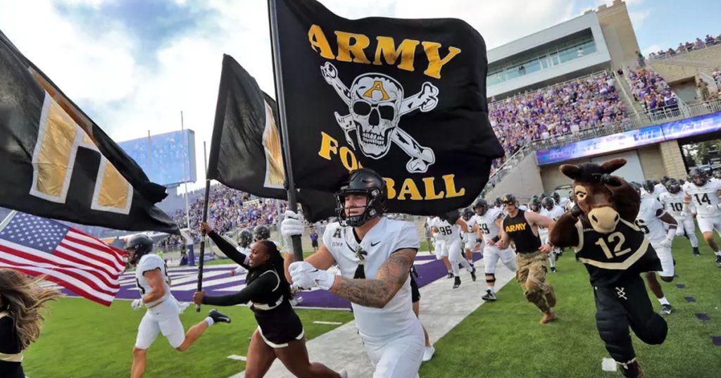 Army takes field army football
