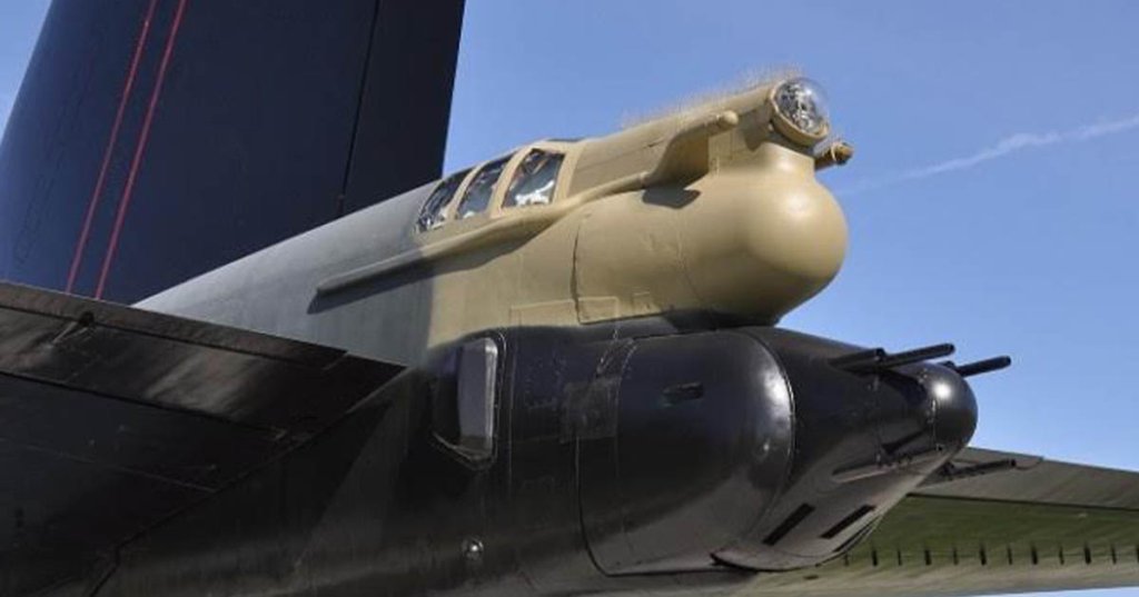 B-52 Tail Gunner outside diamond lil