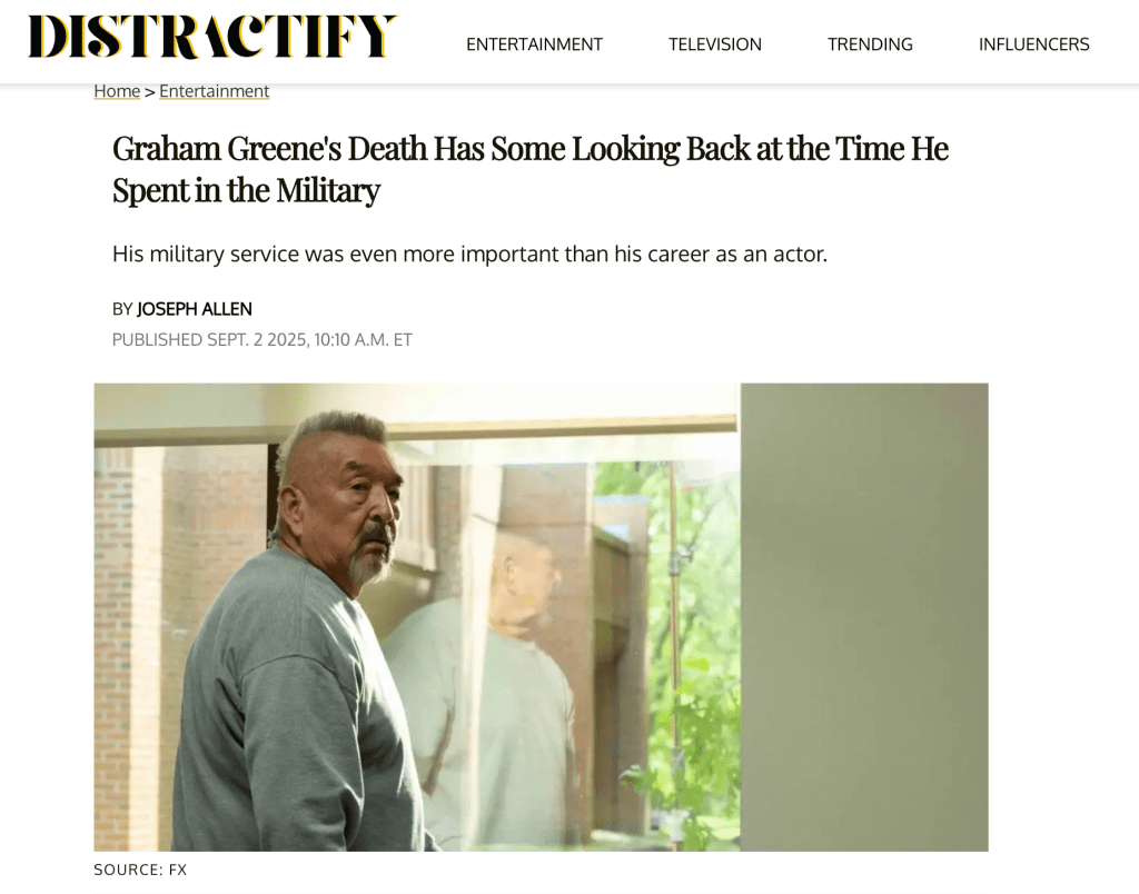 Distractify Screenshot Graham Greene