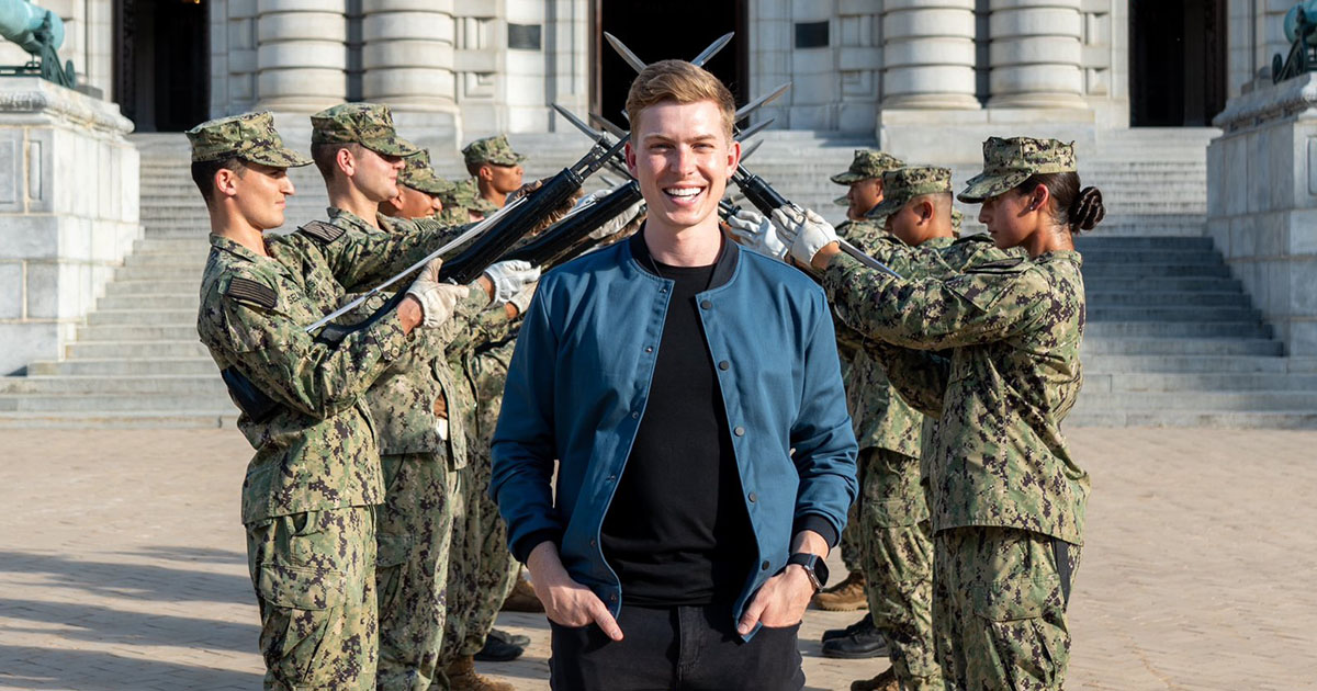 Air Force veteran Sam Eckholm is focused on good military stories