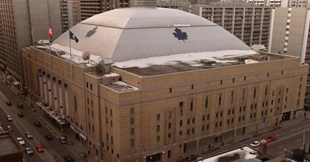 The original Maple Leaf Gardens. The building is still part of the Conn Smythe Trophy. (Ontario Heritage Trust)