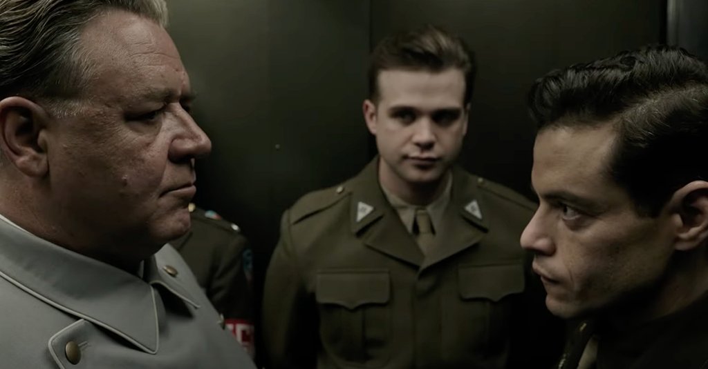 "Nuremberg," starring Russell Crowe and Rami Malek, is in theaters on Nov. 7, 2025. (Sony Pictures Classics)