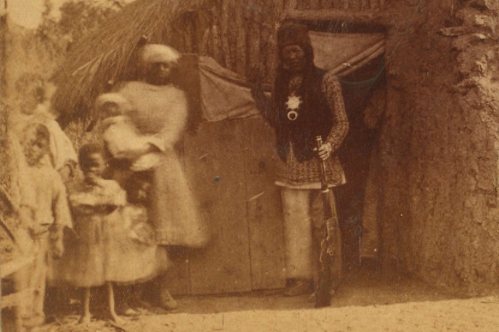 Seminole Chief at a Seminole Camp near Fort Clark, Texas. (Doerr & Jacobson)