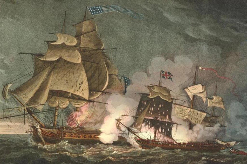 USS President fires on the British sloop HMS Little Belt, May 1811.