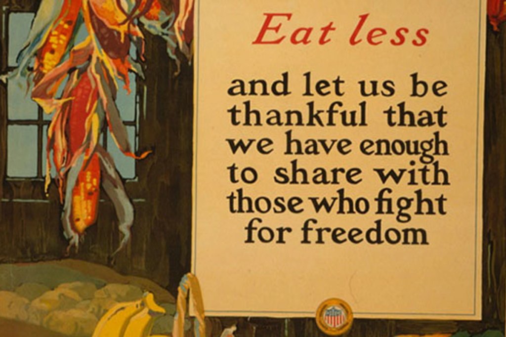 thanksgiving in wartime wwi food poster loc