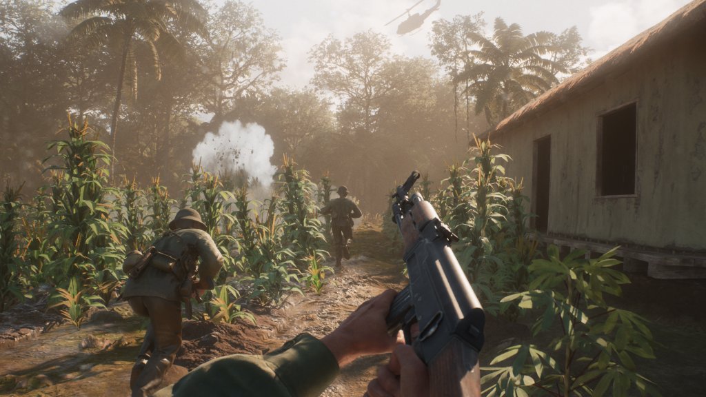 A screenshot shows the first person shooter Hell Let Loose Vietnam video game