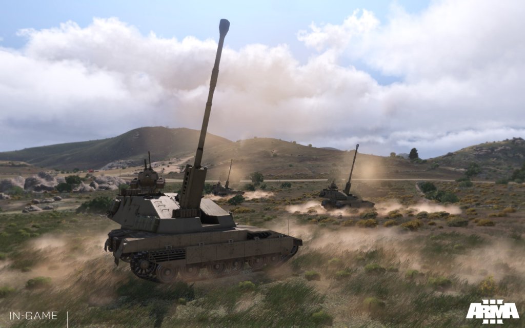 Arma 3 self-propelled artillery