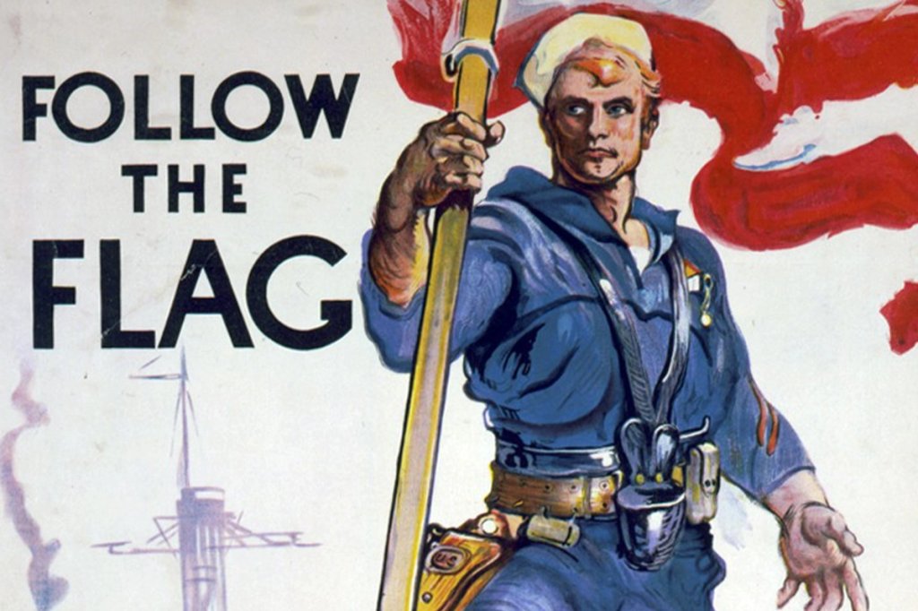 patton macarthur navy recruiting poster