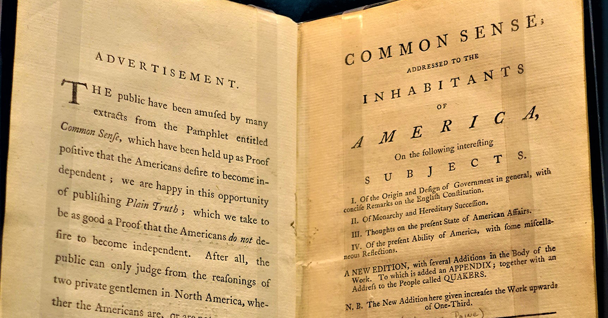 Thomas Paine "Common Sense"