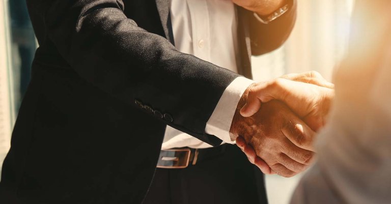 Business handshake