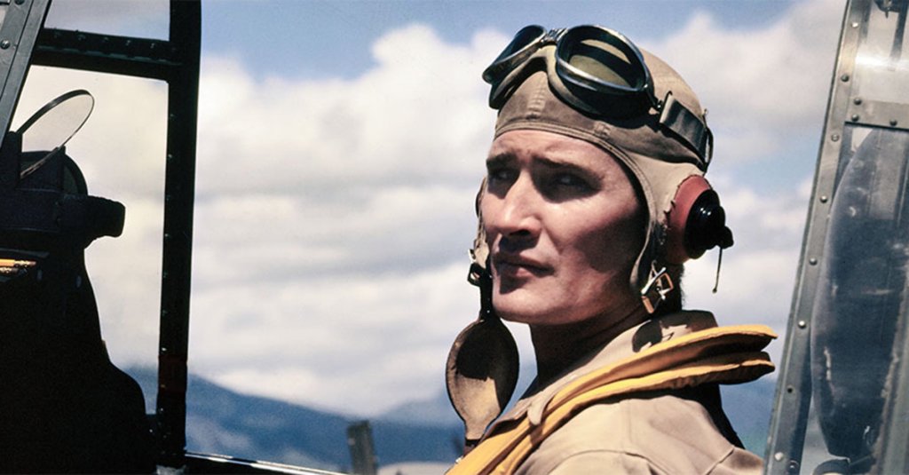 Marine fighter ace Joseph Foss