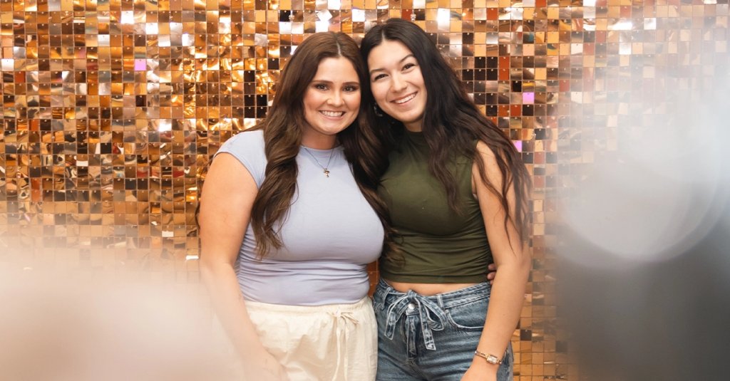 Authorized base patrons pose for a photo during the Military Spouse Appreciation event hosted by Marine Corps Community Services (MCCS) at the Pacific Views Event Center,