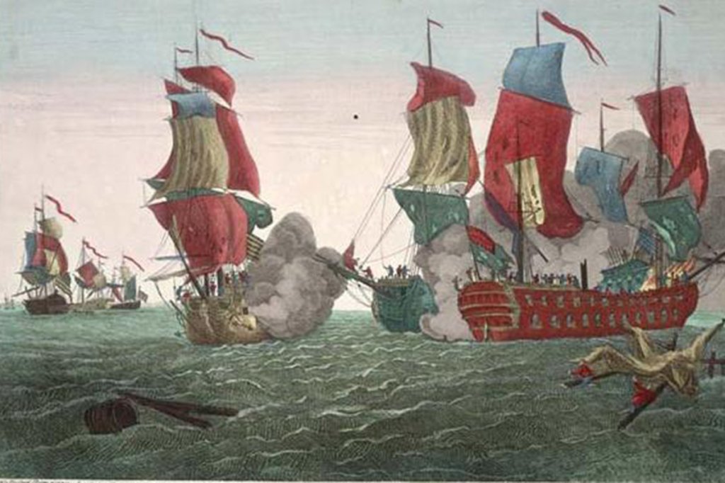 Revolutionary War naval battle
