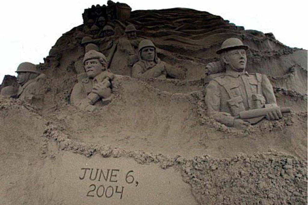 D-Day sand sculpture