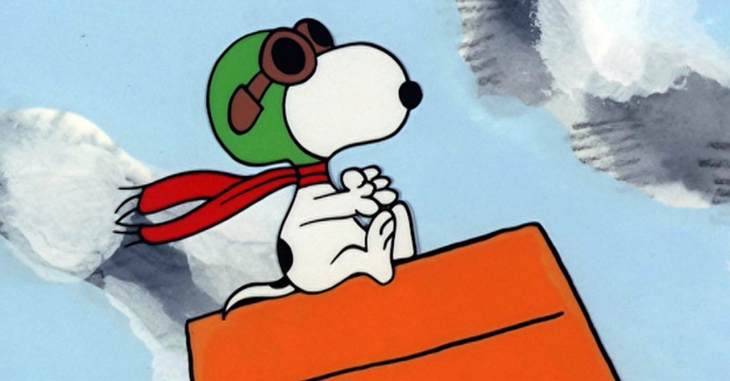 snoopy as WWI flying ace sony