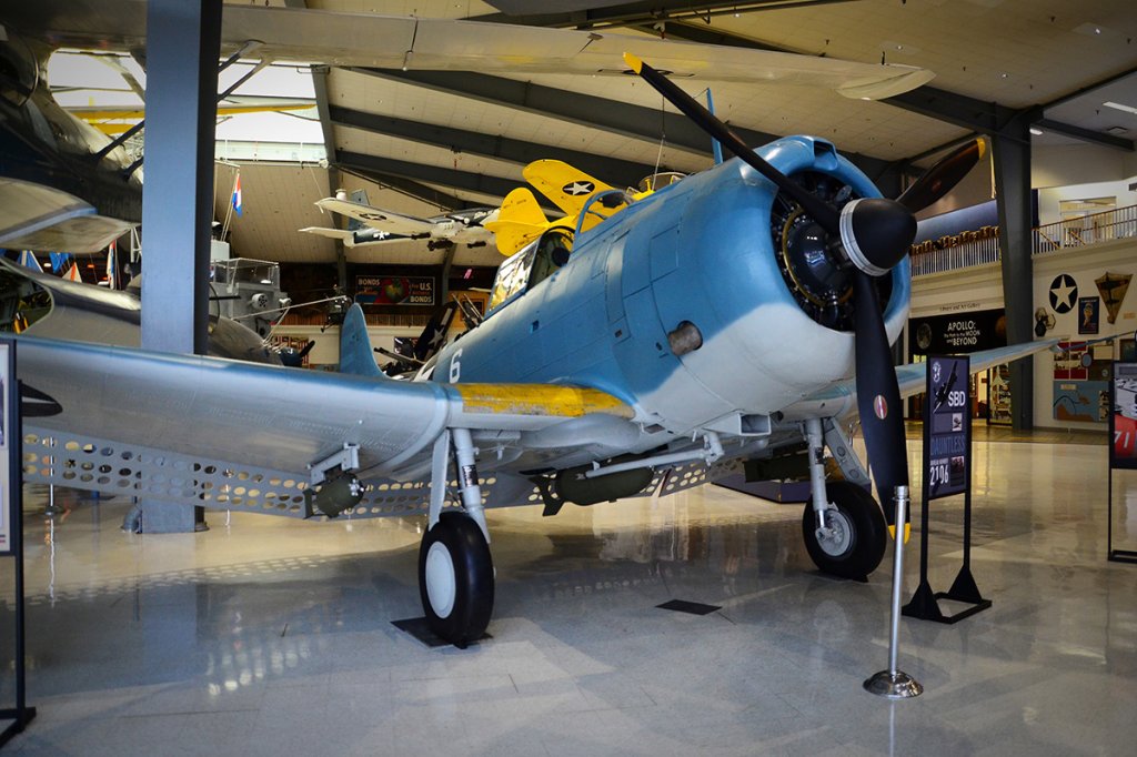 The Douglas SBD Dauntless plane had more than 200 holes in it but somehow survived the Battle of Midway during World War II.