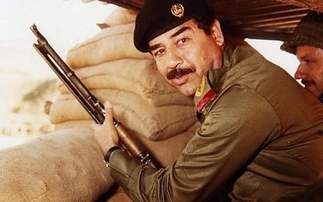 Iraqi dictator saddam hussein in an undated photo during the iran iraq war