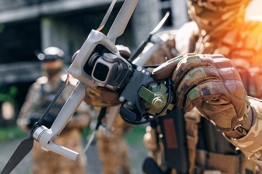 A ukrainian drone operator preparing for flight.