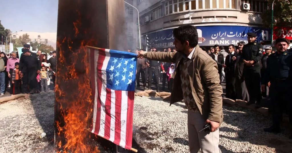 history american iran relations flag burning tehran getty
