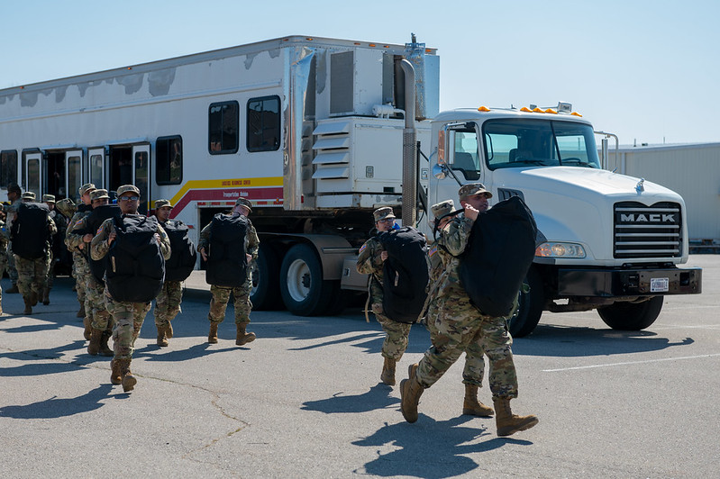 The Army's newest recruits welcomed to Fort Leonard Wood at Company B, 795th Military Police Battalion in March 2024. (U.S. Army)