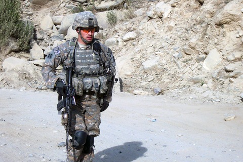 Staff Sgt. Clinton Romesha in Kunar Province, Afghanistan. 