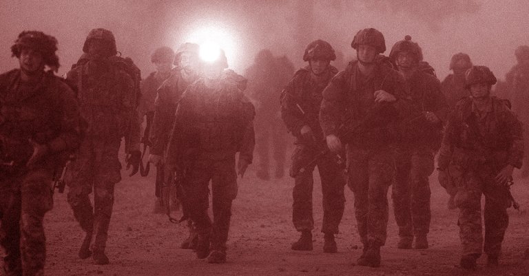 An army unit deployed remembering RED friday