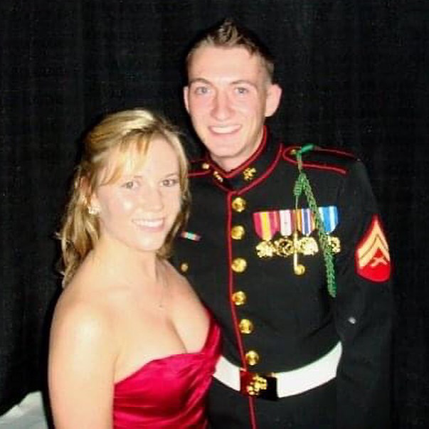 spouse proxy va keri and pete barnum dress blues courtesy