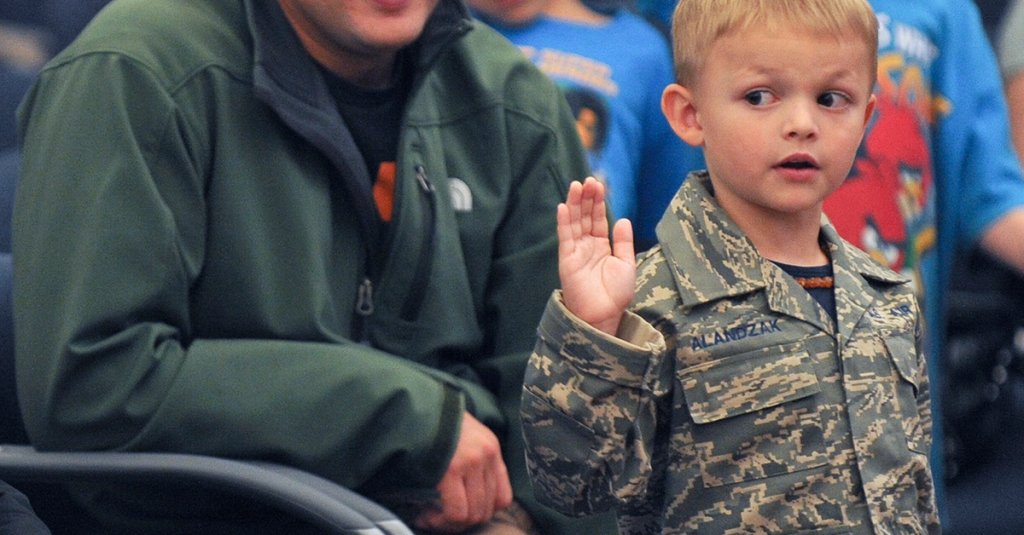 military children enlisting air force