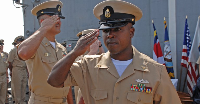 Navy pinning ceremony