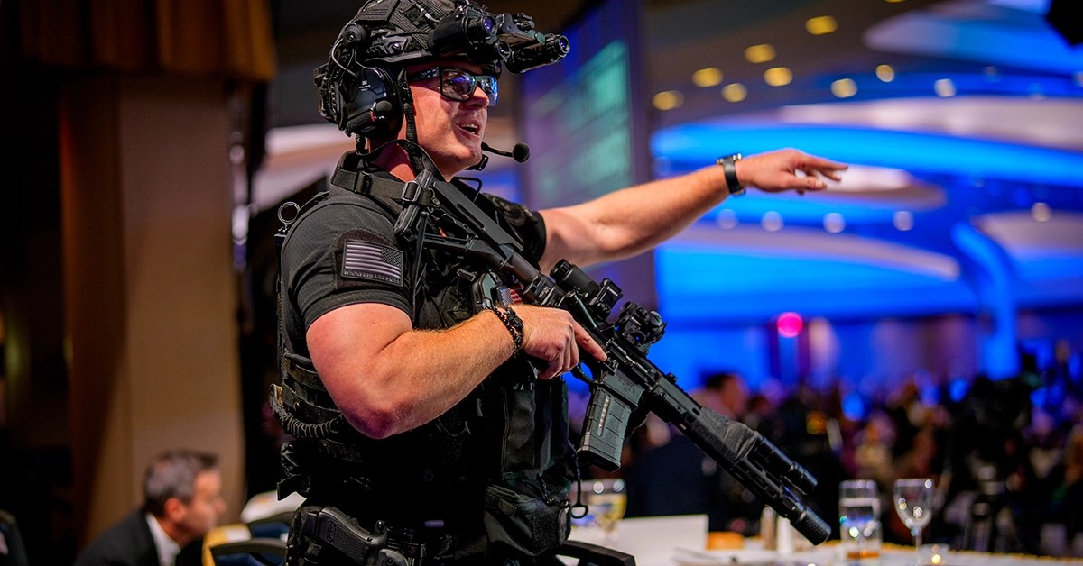 The weapons seen at the White House Correspondents Dinner shooting